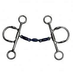 French Equestrian Horse Bits Jump'in Waterford Blue Steel Elevator Gag Bit