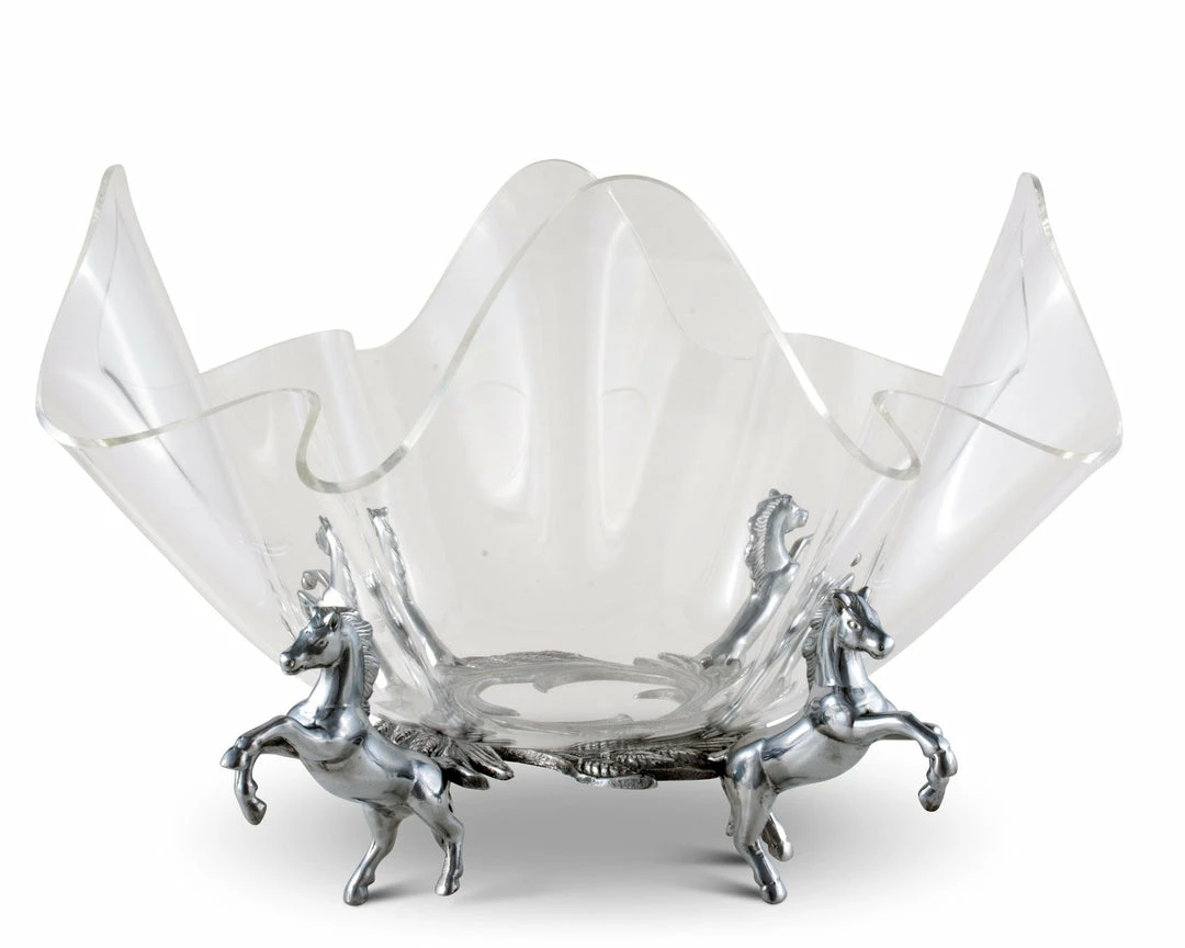 Arthur Court Equestrian 11" Acrylic Bowl With Horse Stand Equestrian Decor 3 Arthur Court Equestrian 11" Acrylic Bowl With Horse Stand Equestrian Decor