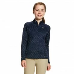 Children's Tops Ariat Youth Sunstopper 2.0 1/4 Zip Baselayer Print