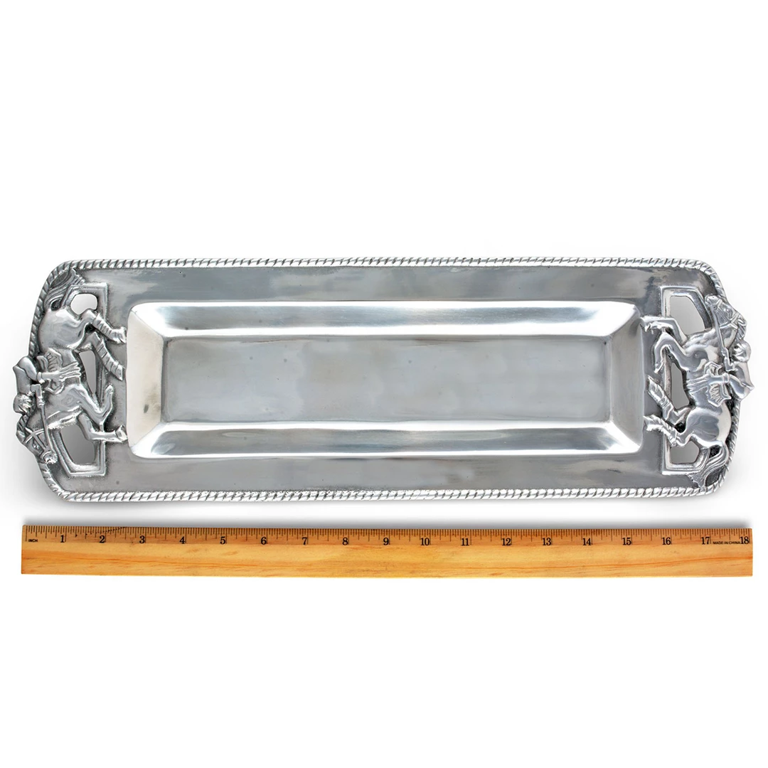 Arthur Court Equestrian Tray - Oblong With Thoroughbred 5 Arthur Court Equestrian Tray - Oblong With Thoroughbred