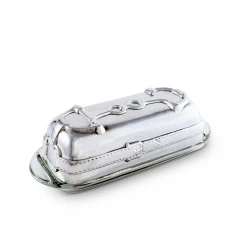 Equestrian Decor Arthur Court Equestrian Covered Butter Dish - Snaffle Bit