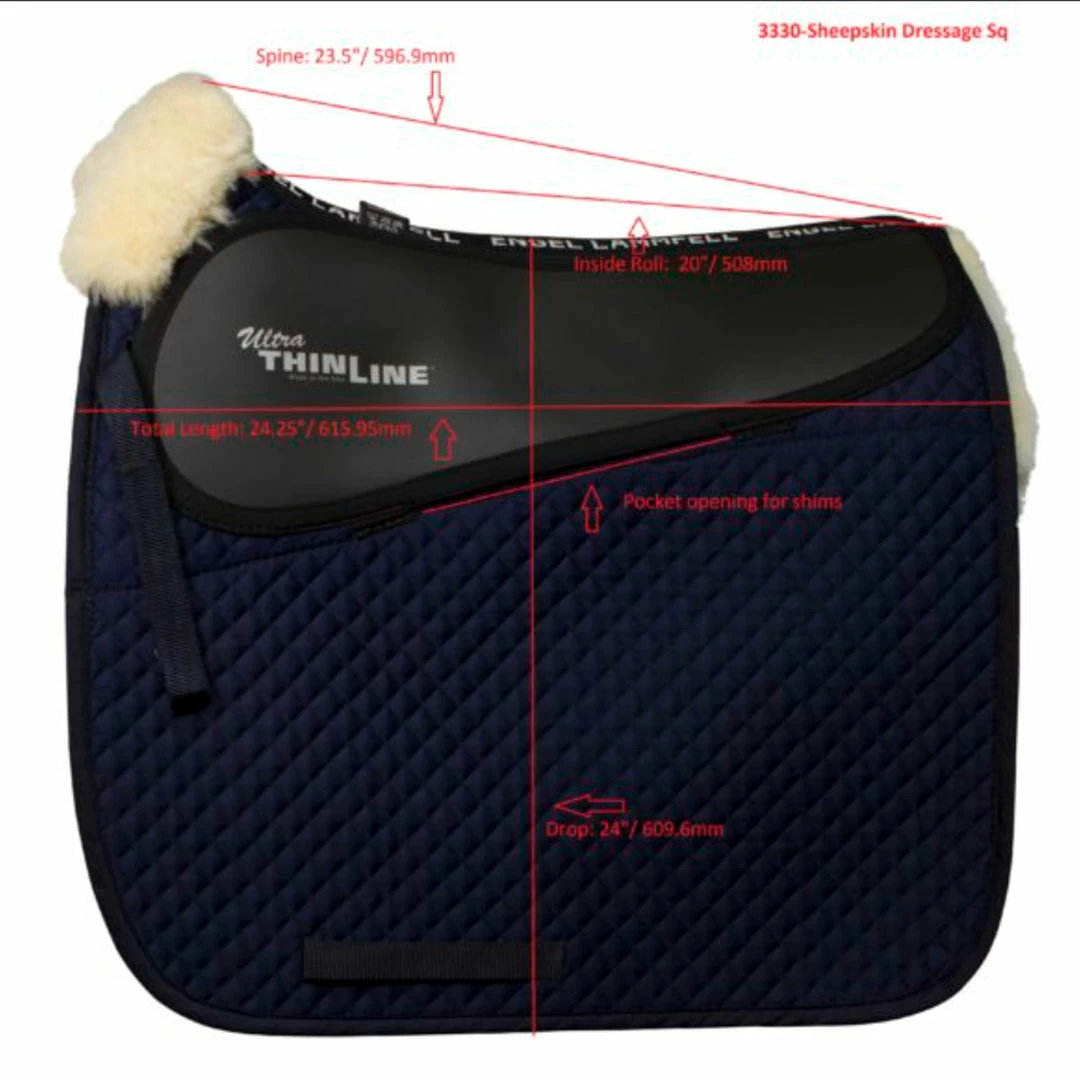 ThinLine Woven Wool Square Dressage Saddle Pad Saddle Pads & Fittings 6 ThinLine Woven Wool Square Dressage Saddle Pad Saddle Pads & Fittings
