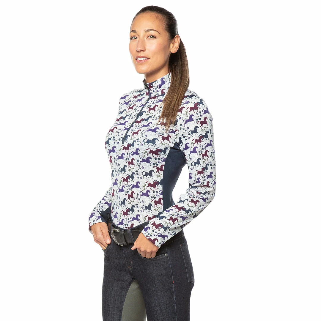 Kerrits Women's Aire Ice Fil Long Sleeve Shirt - Print 7 Kerrits Women's Aire Ice Fil Long Sleeve Shirt - Print