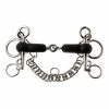 Weatherbeeta Korsteel Rubber Jointed Tom Thumb Pelham Bit Horse Bits