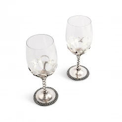 Arthur Court Equestrian Pair Of Wine Glasses Equestrian Decor