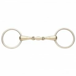 English Riding Supply Horse Bits Ovation Elite German Silver Mouth Snaffle With Stainless Steel Rings