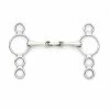 English Riding Supply Centaur Stainless Steel Small Cheek 3-Ring Gag With Center Peanut Bit Horse Bits 2 English Riding Supply Centaur Stainless Steel Small Cheek 3-Ring Gag With Center Peanut Bit Horse Bits