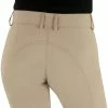 English Riding Supply Ovation EuroWeave DX Taylored Ladies Front Zip Knee Patch Euro Seat Breeches