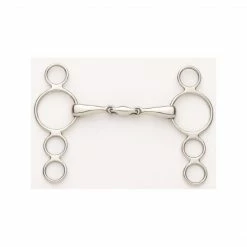 English Riding Supply Ovation Elite Solid Stainless Steel 3-Ring Gag Horse Bits