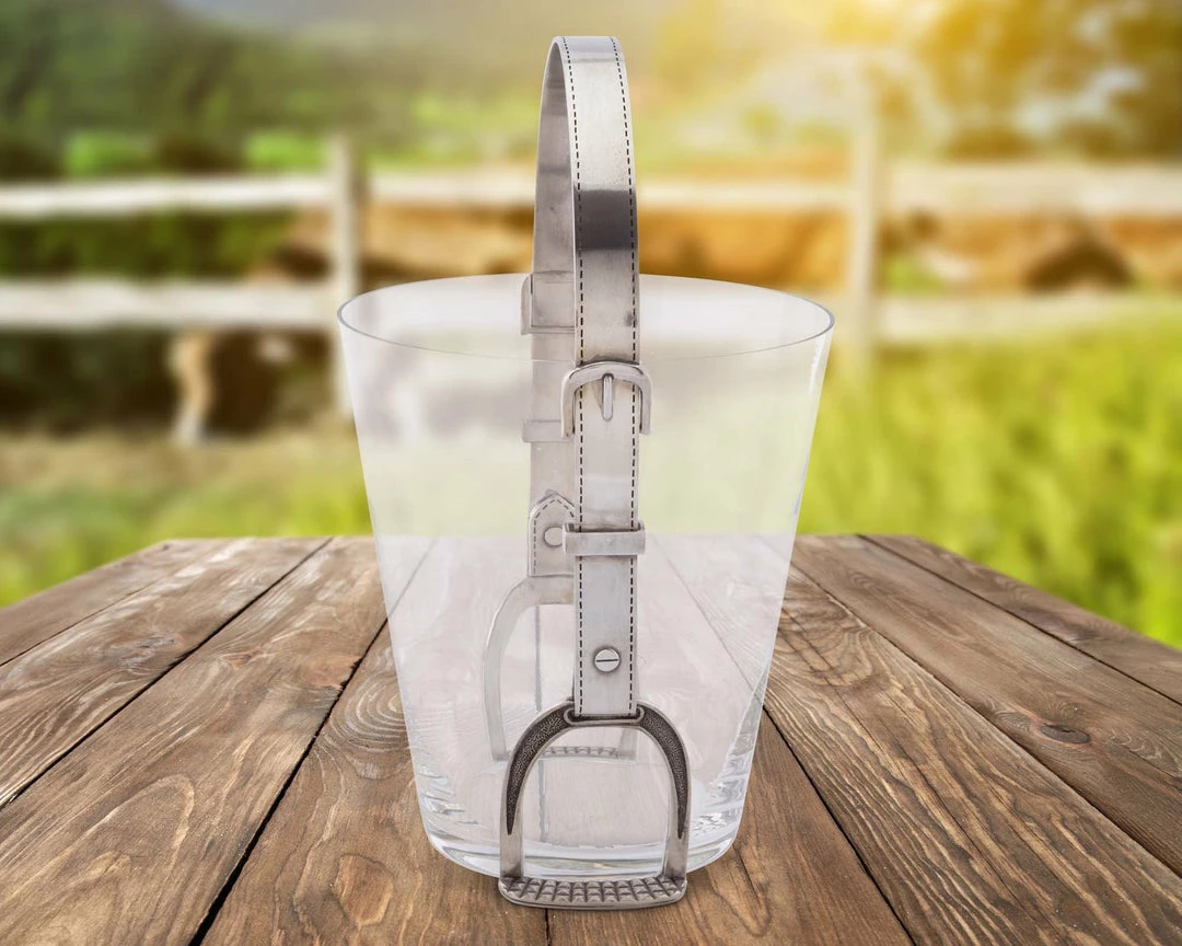 Equestrian Decor Arthur Court Stirrup Ice Bucket 4 Equestrian Decor Arthur Court Stirrup Ice Bucket