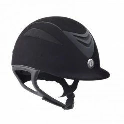 English Riding Supply One K Defender Black Suede JR Helmet Helmets