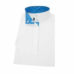 Essex Classics Ladies "Roosters" Talent Yarn Straight Collar Short Sleeve Show Shirt