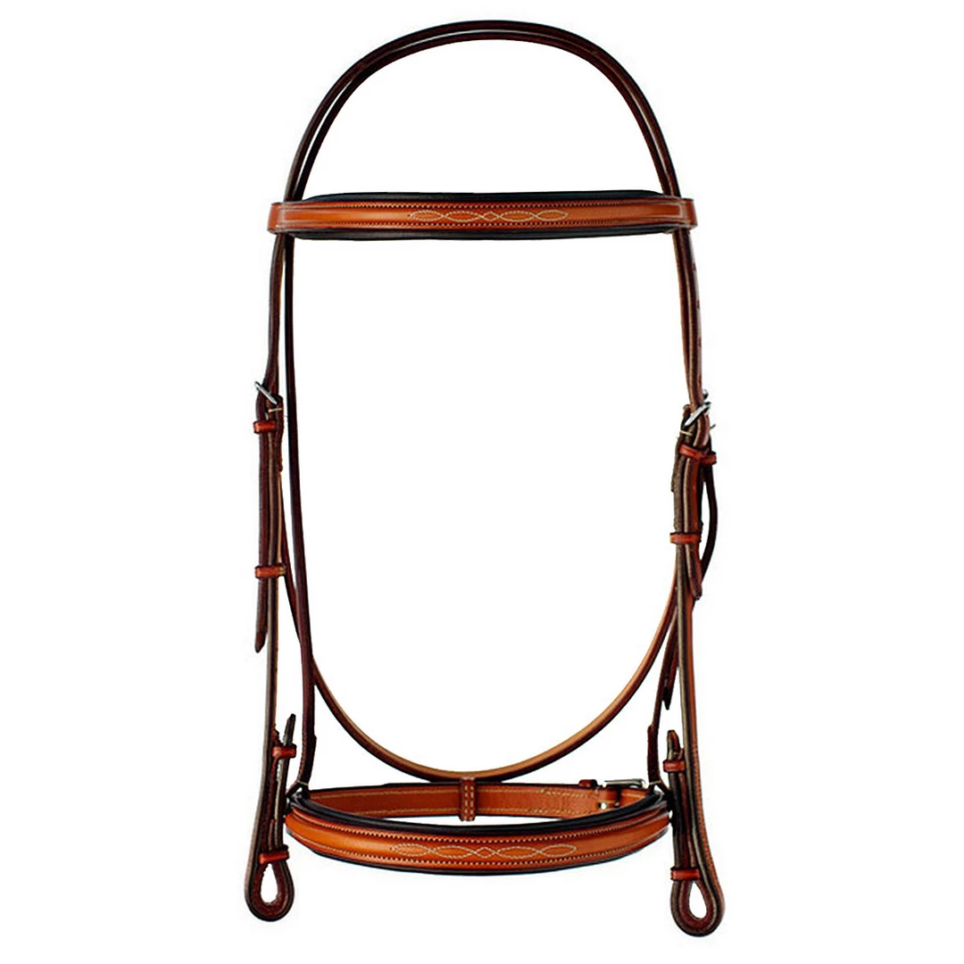 English Bridles Edgewood 5/8" Fancy Raised Padded Bridle 3 English Bridles Edgewood 5/8" Fancy Raised Padded Bridle
