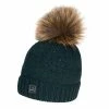 Hats & Caps Equiline GeneG Pom Knit Hat With Rhinestones