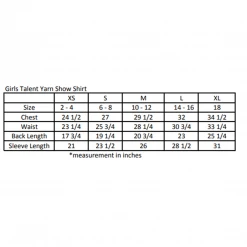 Essex Classics Girls "Lions" Talent Yarn Wrap Collar Long Sleeve Show Shirt 13 Essex Classics Girls