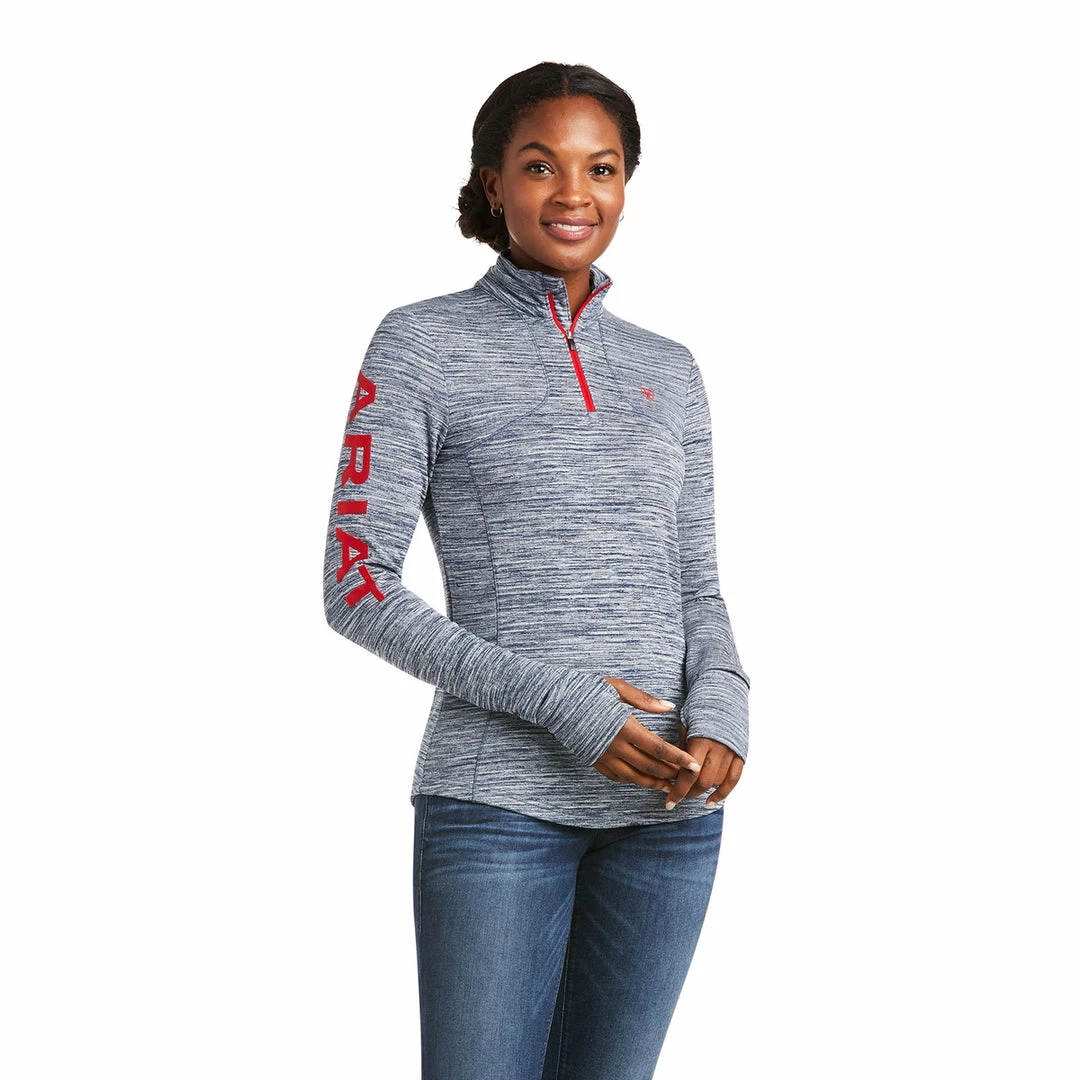 Ariat Women's Gridwork 1/4 Zip Long Sleeve Baselayer-Sale 3 Ariat Women's Gridwork 1/4 Zip Long Sleeve Baselayer-Sale