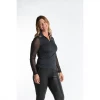 Hannah Childs Women's Mariah Long Sleeve Zip Polo Shirts & Tops