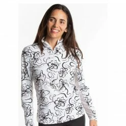 Hannah Childs Women's Naomi Long Sleeve Zip Top Shirts & Tops