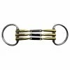 French Equestrian Horse Bits Jump' In Triple Mouthpiece D-Ring Bit