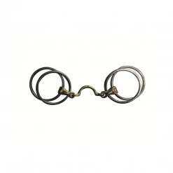 French Equestrian Jump'in High Port Jointed German 3-Ring Bit