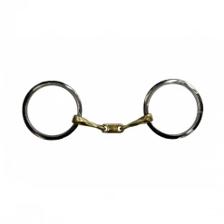 French Equestrian Jump' In Twisted Flat Link Loose Ring Bit