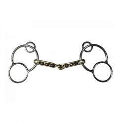 French Equestrian Jump'in Mac Genis German 3-Ring Bit Horse Bits