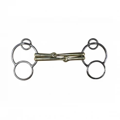 French Equestrian Horse Bits Jump'in Double Mouthpiece German 3-Ring Bit