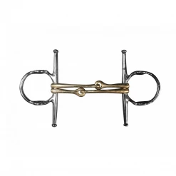 French Equestrian Horse Bits Jump'in Double Mouthpiece Full Cheek Gag Bit