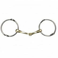 French Equestrian Jump' In Slow Twist Loose Ring Gag Bit