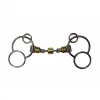 French Equestrian Horse Bits Jump'in Roller German 3-Ring Bit
