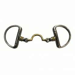 French Equestrian Jump'in High Port Roller Eggbutt Bit Horse Bits