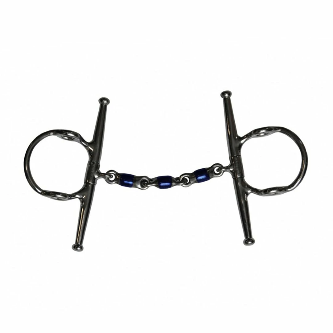 French Equestrian Horse Bits Jump'in Blue Steel Waterford Full Cheek Gag Bit 3 French Equestrian Horse Bits Jump'in Blue Steel Waterford Full Cheek Gag Bit