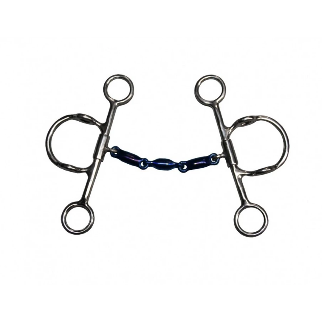 French Equestrian Horse Bits Jump'in Blue Steel Waterford Elevator Gag Bit 3 French Equestrian Horse Bits Jump'in Blue Steel Waterford Elevator Gag Bit