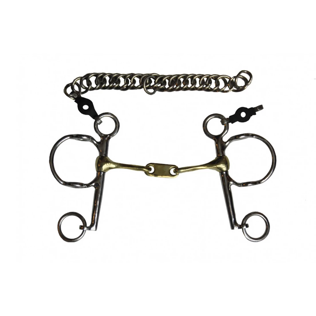 French Equestrian Jump' In Twisted Flat Link Pelham Gag Bit Horse Bits 3 French Equestrian Jump' In Twisted Flat Link Pelham Gag Bit Horse Bits