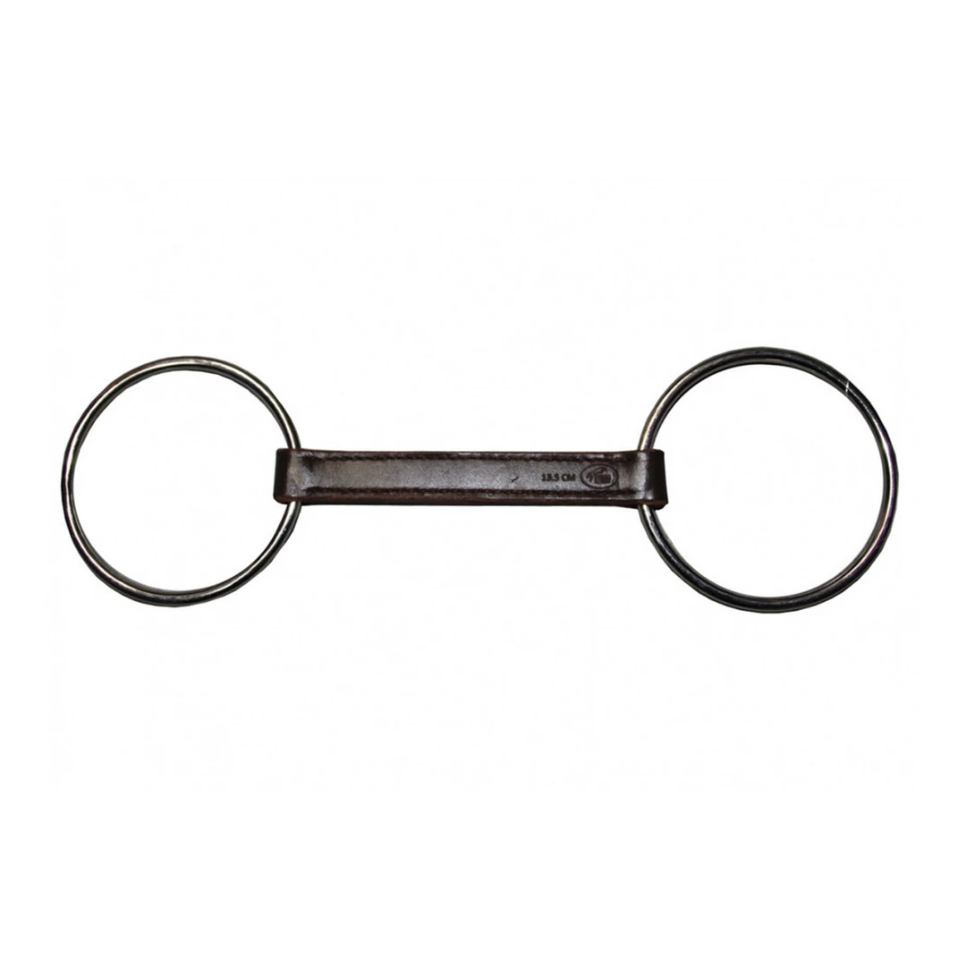 French Equestrian Jump'in Leather Large Loose Ring Bit 3 French Equestrian Jump'in Leather Large Loose Ring Bit