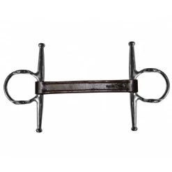 French Equestrian Horse Bits Jump'in Leather Full Cheek Gag Bit