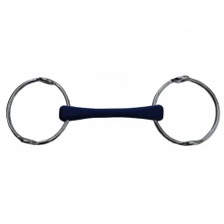 French Equestrian Horse Bits Jump'in Large Ring Flexible Rubber Gag Bit