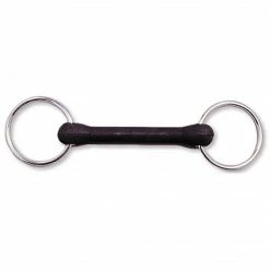 Jacks Mfg Rubber Covered Mouth Loose Ring Snaffle Bit Horse Bits