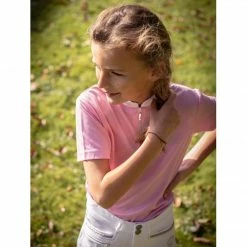 French Equestrian Jump'in Girls Short Sleeve Charlie Competition Polo Shirt Show Shirts