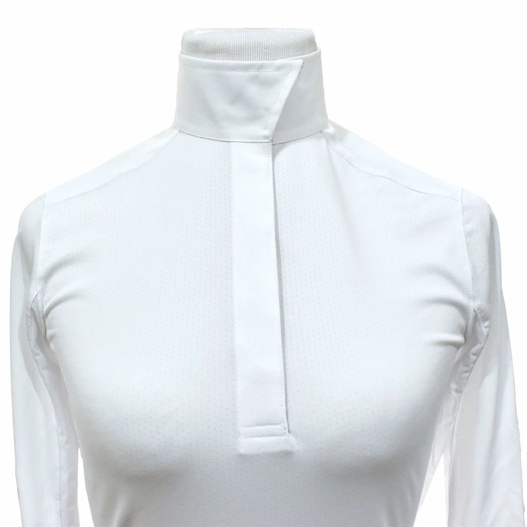 Essex Classics Ladies "Stirrups & Leathers" Talent Yarn Wrap Collar Long Sleeve Show Shirt Show Shirts 6 Essex Classics Ladies "Stirrups & Leathers" Talent Yarn Wrap Collar Long Sleeve Show Shirt Show Shirts