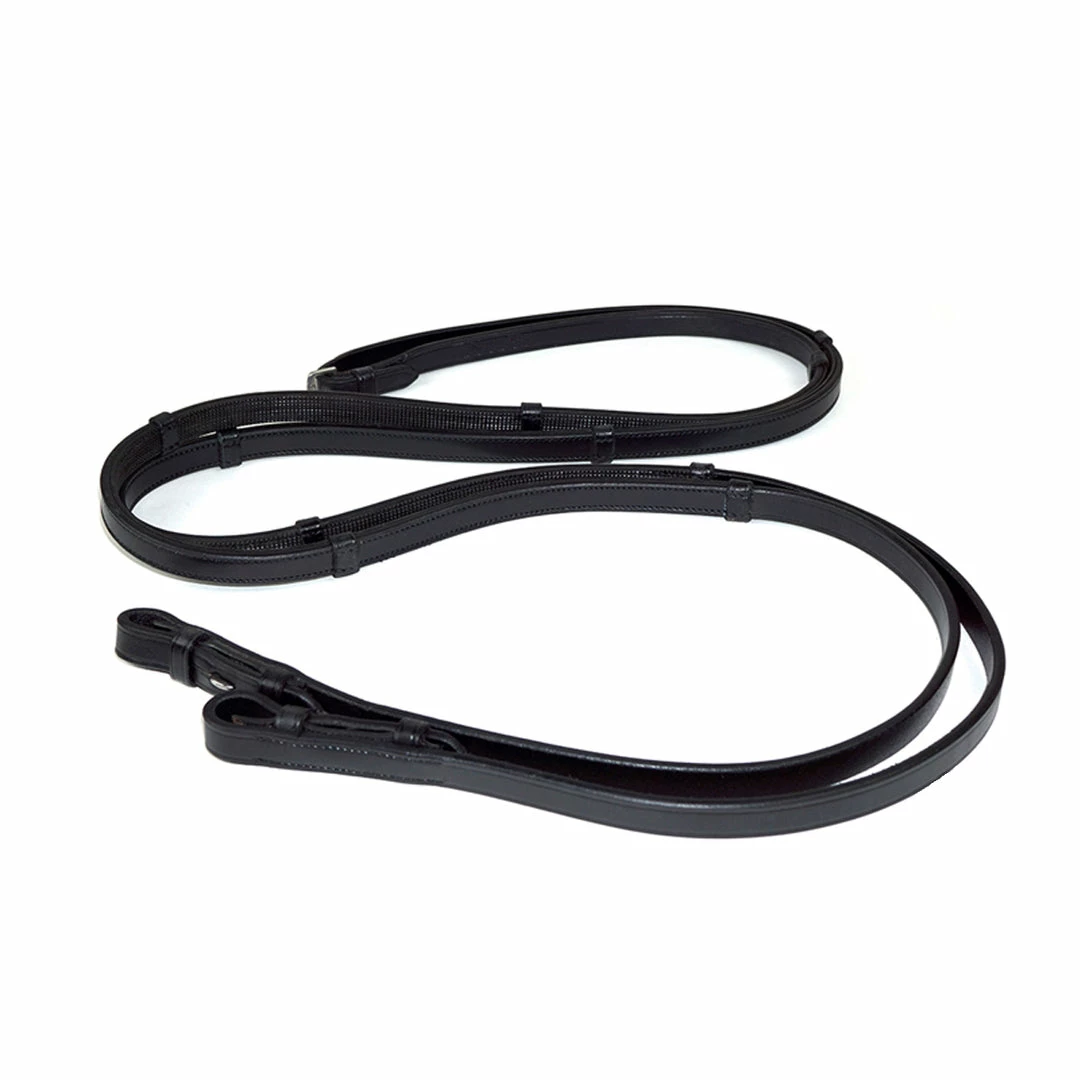 Nunn Finer Grand Prix Rubber Lined Reins With Hand Stops 3 Nunn Finer Grand Prix Rubber Lined Reins With Hand Stops