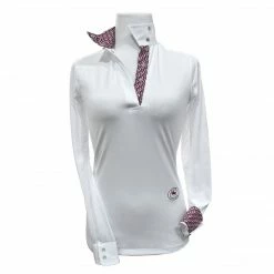 Show Shirts Essex Classics Ladies "Owls" Talent Yarn Wrap Collar Long Sleeve Show Shirt