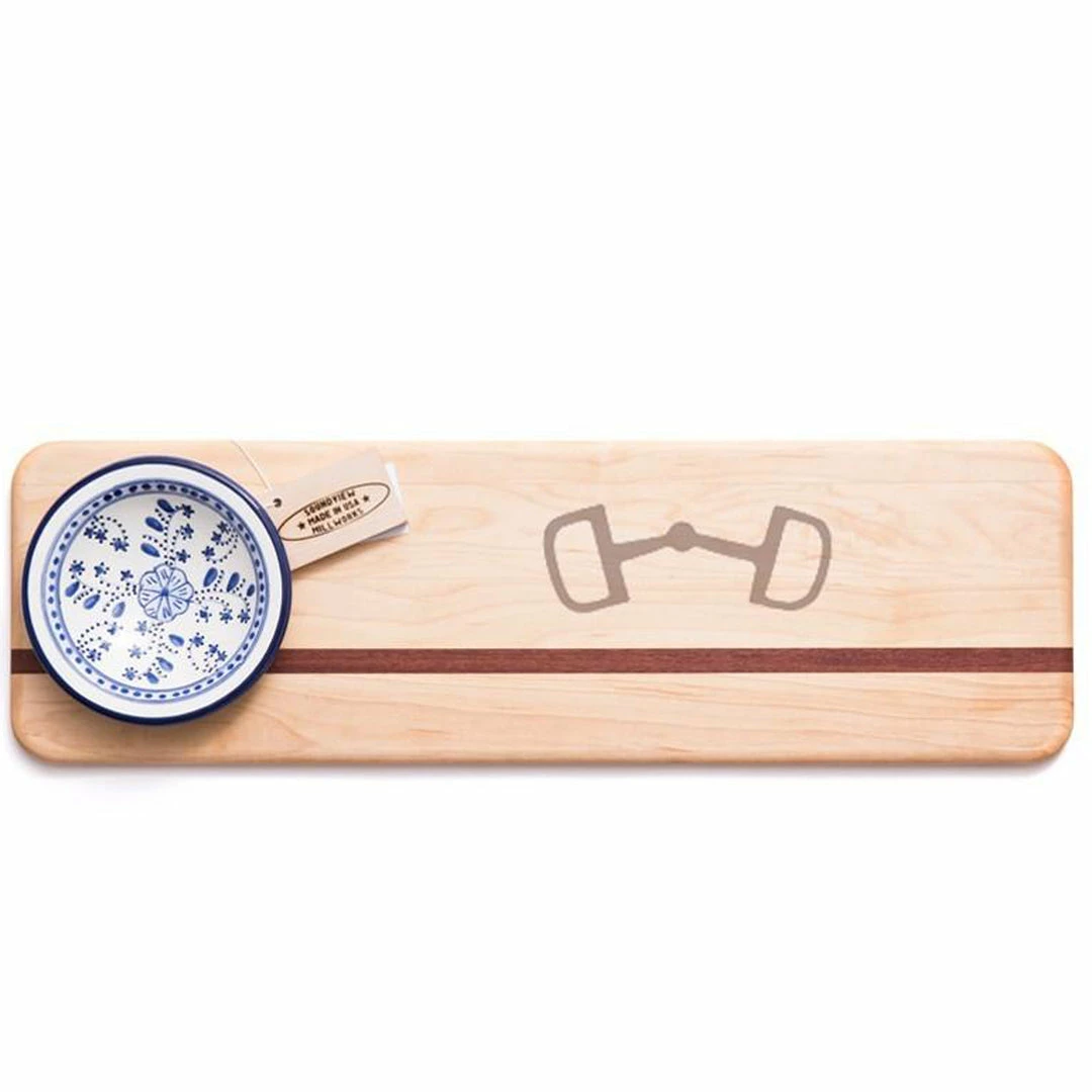 Soundview Millworks Equestrian Decor SVM French Dip Board With Ceramic Bowl 3 Soundview Millworks Equestrian Decor SVM French Dip Board With Ceramic Bowl