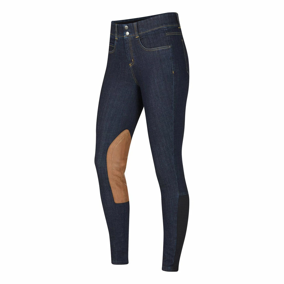 Kerrits Women's Stretch Denim Knee Patch Breech 3 Kerrits Women's Stretch Denim Knee Patch Breech
