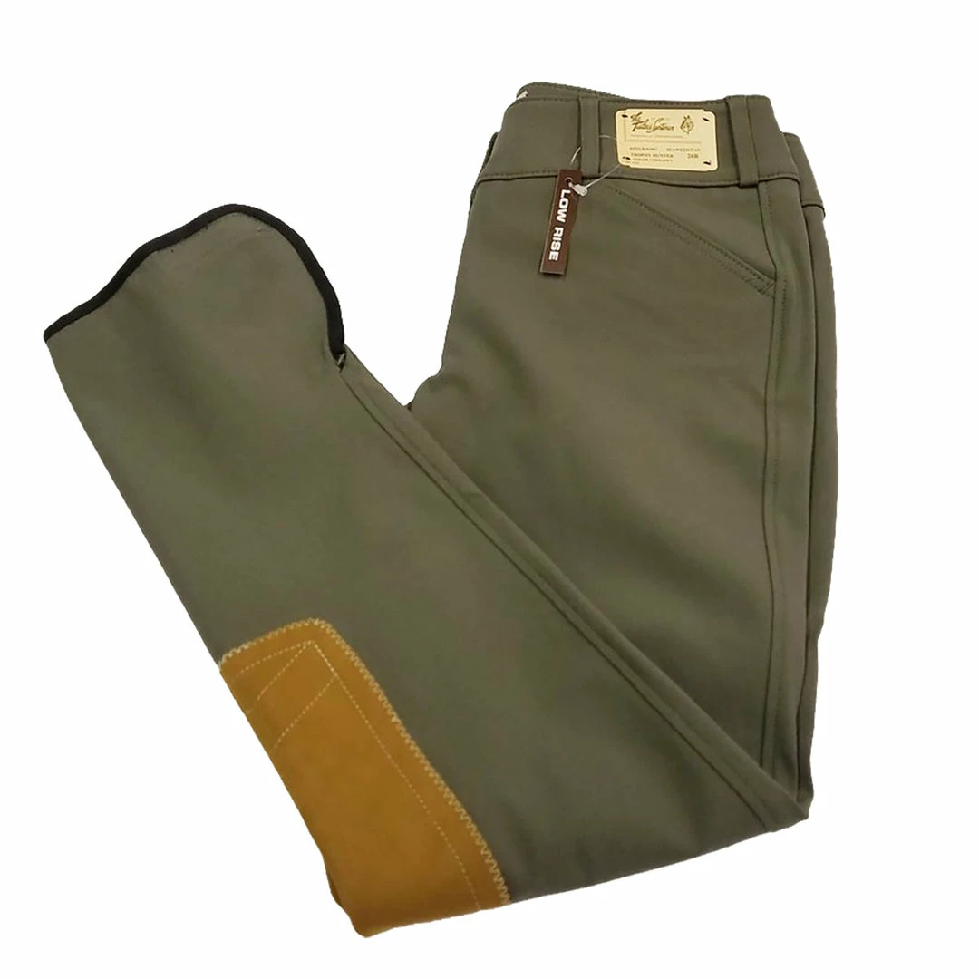 Tailored Sportsman Low Rise Front Zip Vintage Knee Patch Breeches