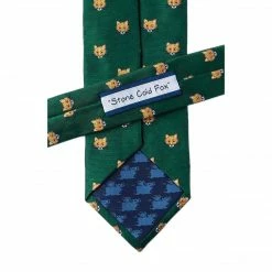 Wild Attire Inc. Stone Cold Fox Green Silk Tie Equestrian Accessories