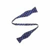Wild Attire Inc. Win, Place, Show Navy Blue Silk Self-Tie Bow Tie