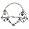 Partrade Metalab Single Joint Twisted Combination Bit With Rope Noseband Horse Bits