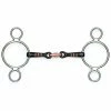 Shires Equestrian Products Horse Bits Shires Two Ring Sweet Iron Gag With Raised Ribs Bit