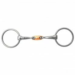 Weatherbeeta Horse Bits JP Korsteel Stainless Steel Copper Oval Link Loose Ring Snaffle Bit